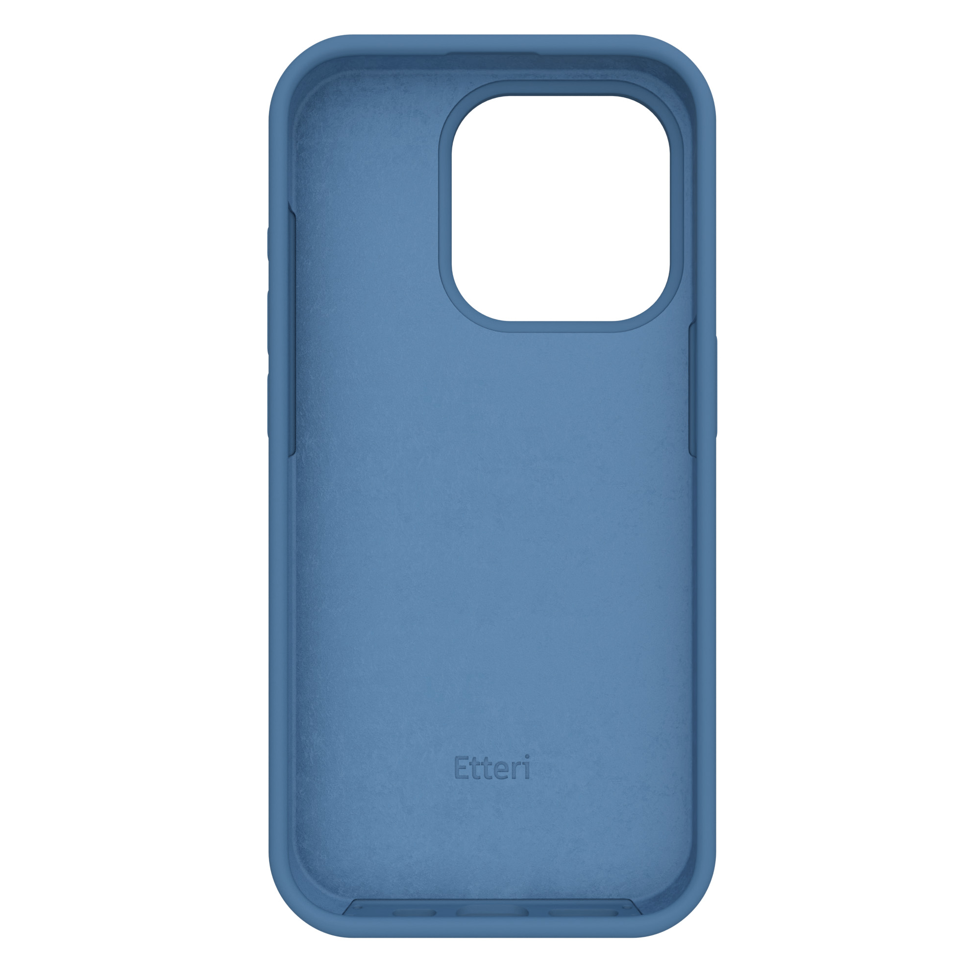 Interno di custodia per telefono blu, progettato per un telefono, con il marchio 'Etteri'.