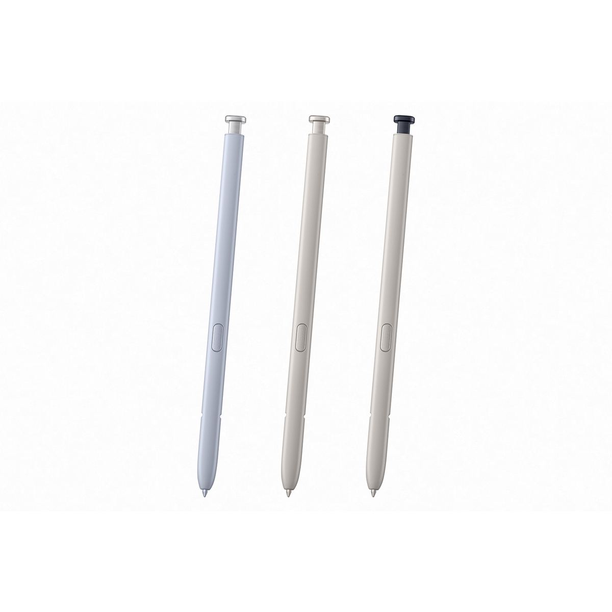 Trzy rysiki w różnych kolorach, umieszczone na białym tle.