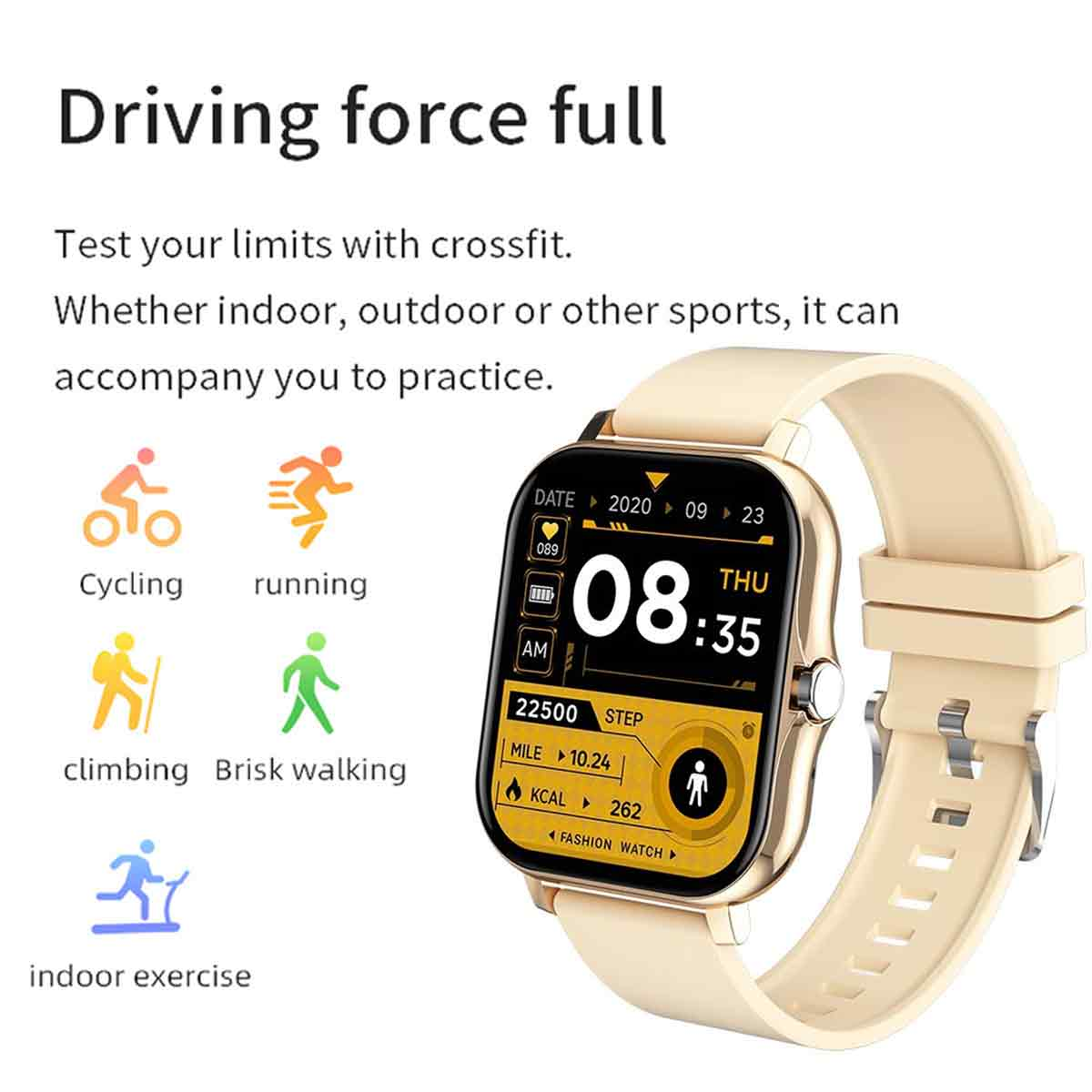 Smartwatch. Hintergrund: weiß.