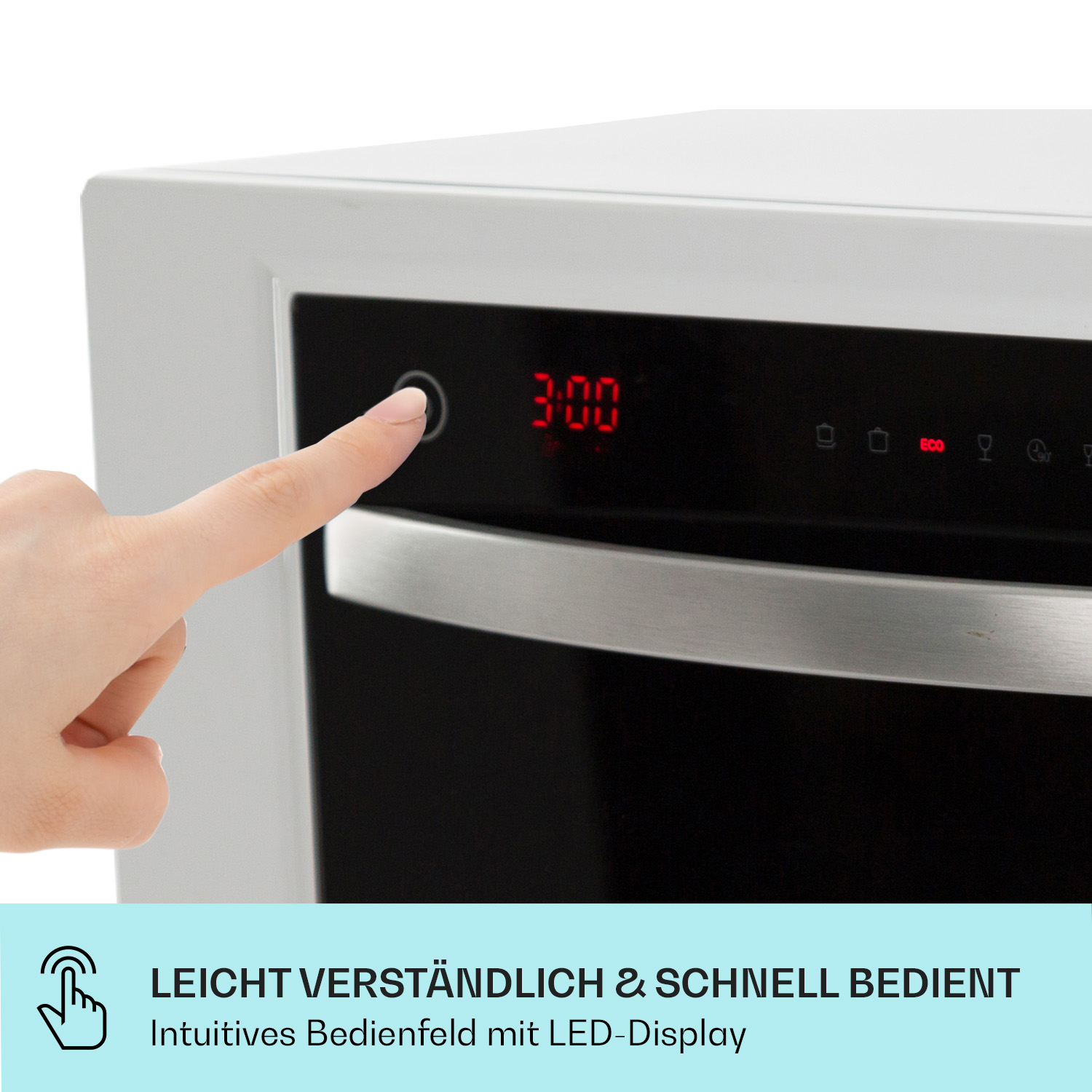 lavastoviglie KLARSTEIN Havasia UV 6 Luminance, Programmi 7, Dimensioni: L 55 cm, A 43,50 cm, P 54 cm, Rumorosità, Bianco, Classe E