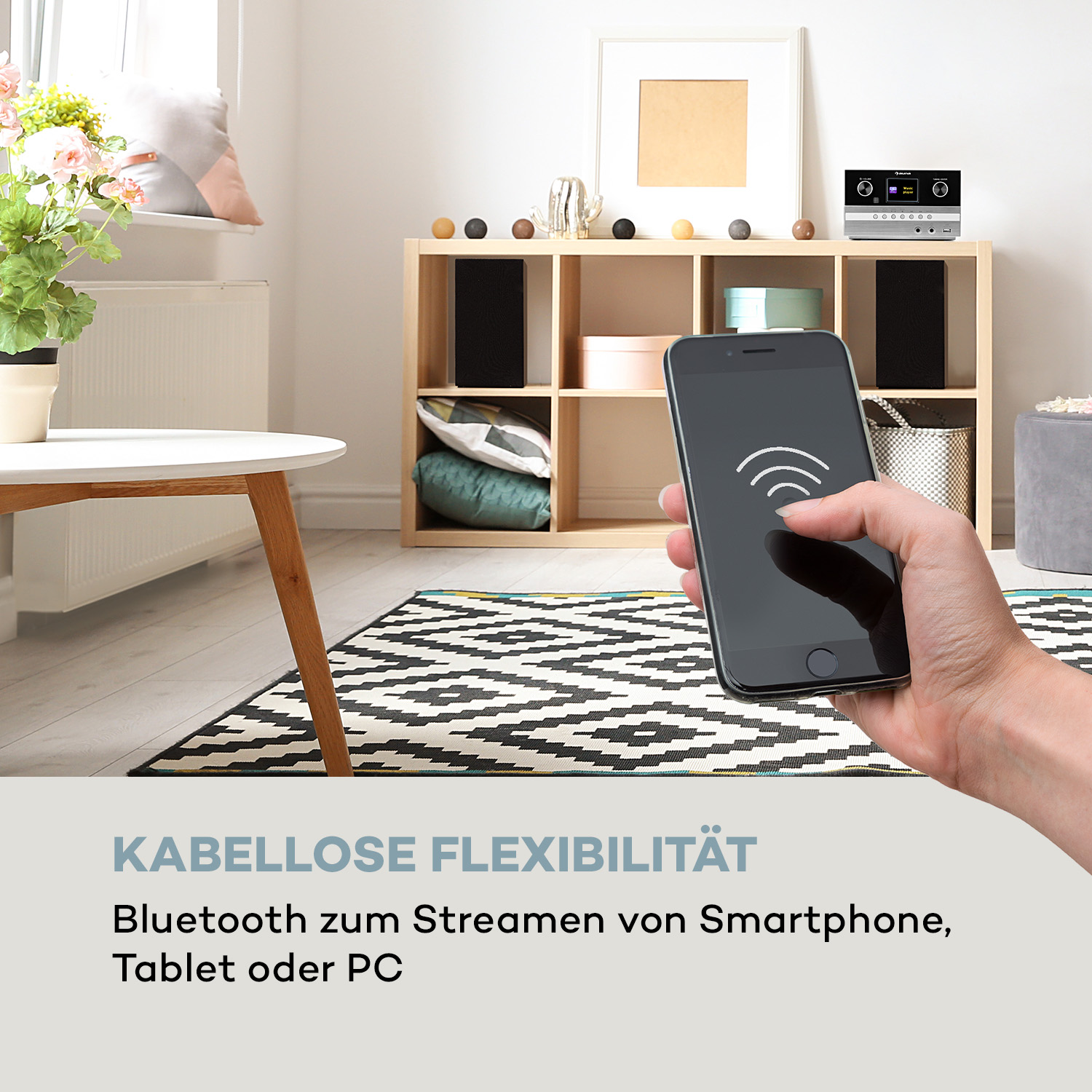 Nahaufnahme eines Produktetiketts mit Text und einer Tabelle.