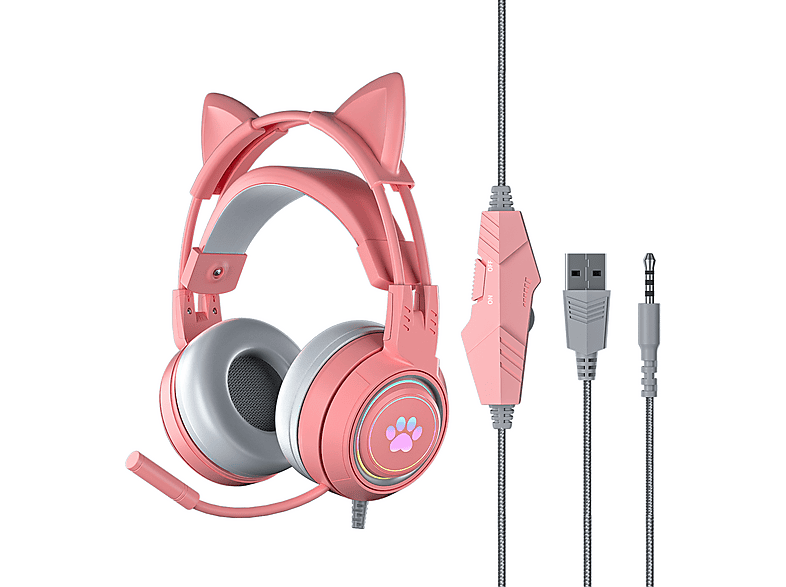 KINSI SY-G25, Over-ear Kopfhörer Bluetooth Rosa