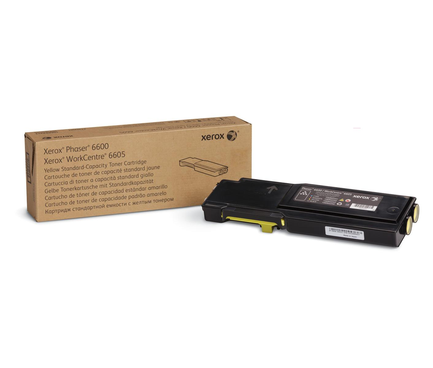 Cartuccia toner nera con maniglia blu, isolata su bianco.