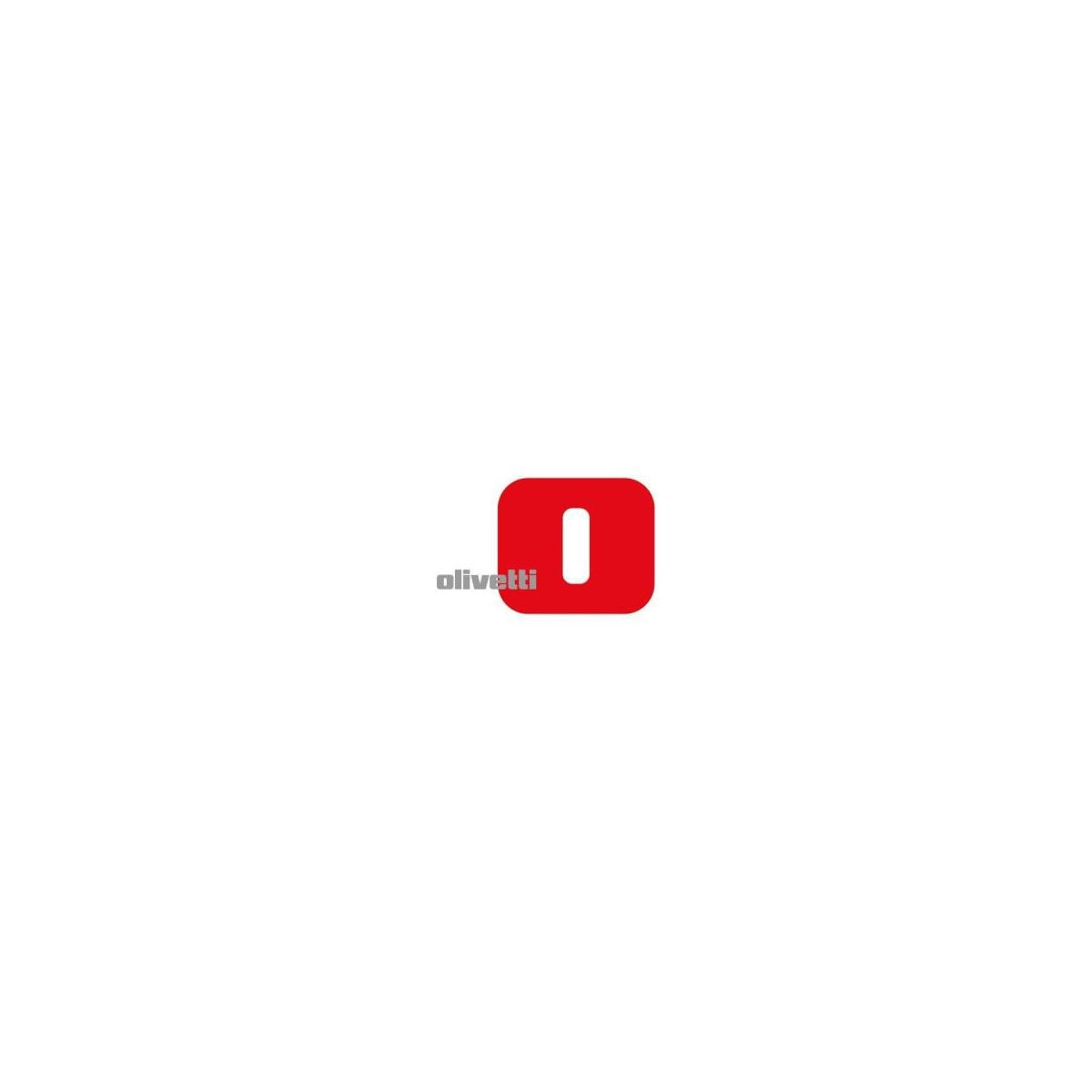 Il logo Olivetti: un quadrato rosso con una 'I' bianca all'interno.