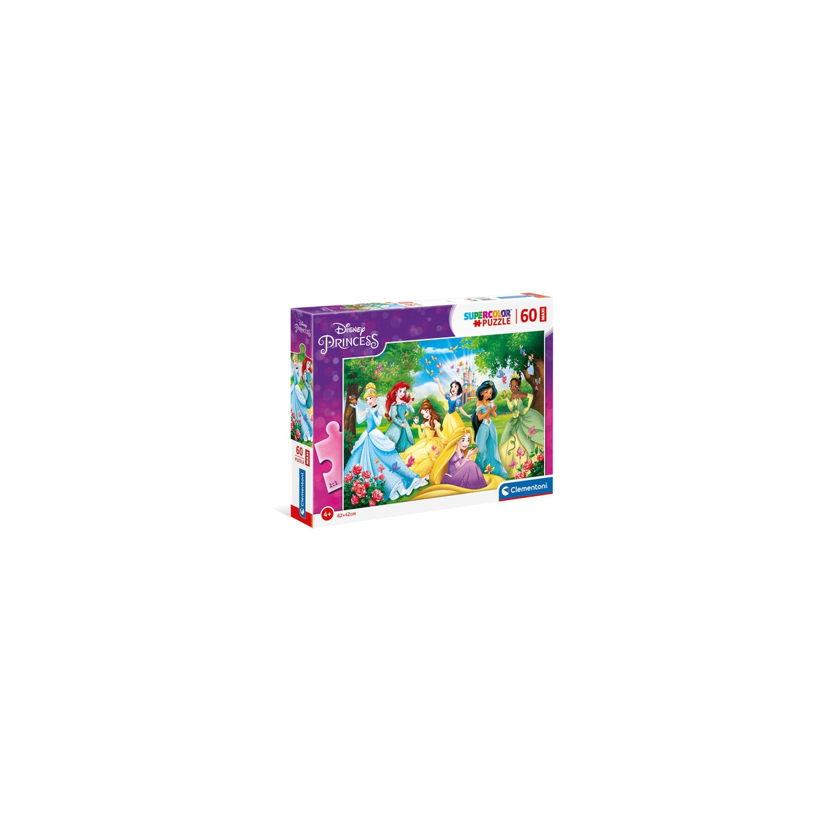 Een kleurrijke Disney Princess puzzeldoos. De afbeelding toont de samengestelde puzzel.