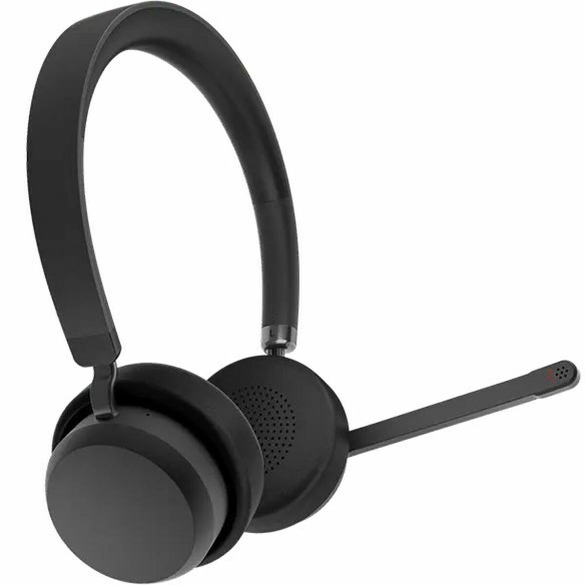 Zwarte headset met microfoon, eenvoudig ontwerp.