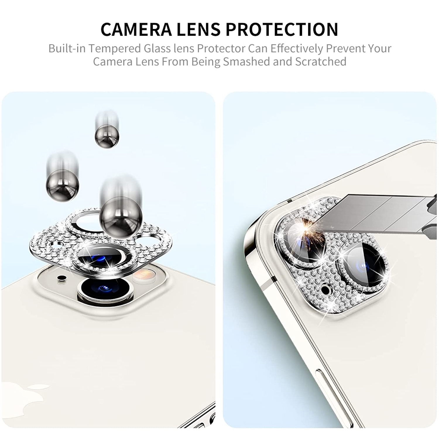 CELLULARLINE Camera Lens | Protezione fotocamera (Adatto per modello: Apple iPhone 15/15 Plus
