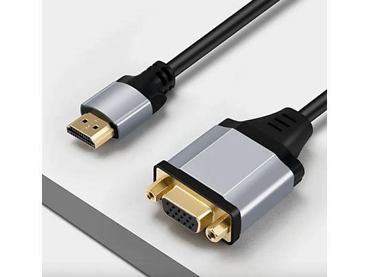 Ewent EW9864 - Convertitore HDMI a VGA (maschio a femmina) adattatore per computer, desktop, laptop, PC, monitor, proiettore, HDTV, Chromebook, Raspberry Pi, Roku, Xbox e altro-Nero Ewent EW9864 - Convertitore HDMI a VGA (maschio a femmina) adattatore per computer, desktop, laptop, PC, monitor, proiettore, HDTV, Chromebook, Raspberry Pi, Roku, Xbox e altro-Nero