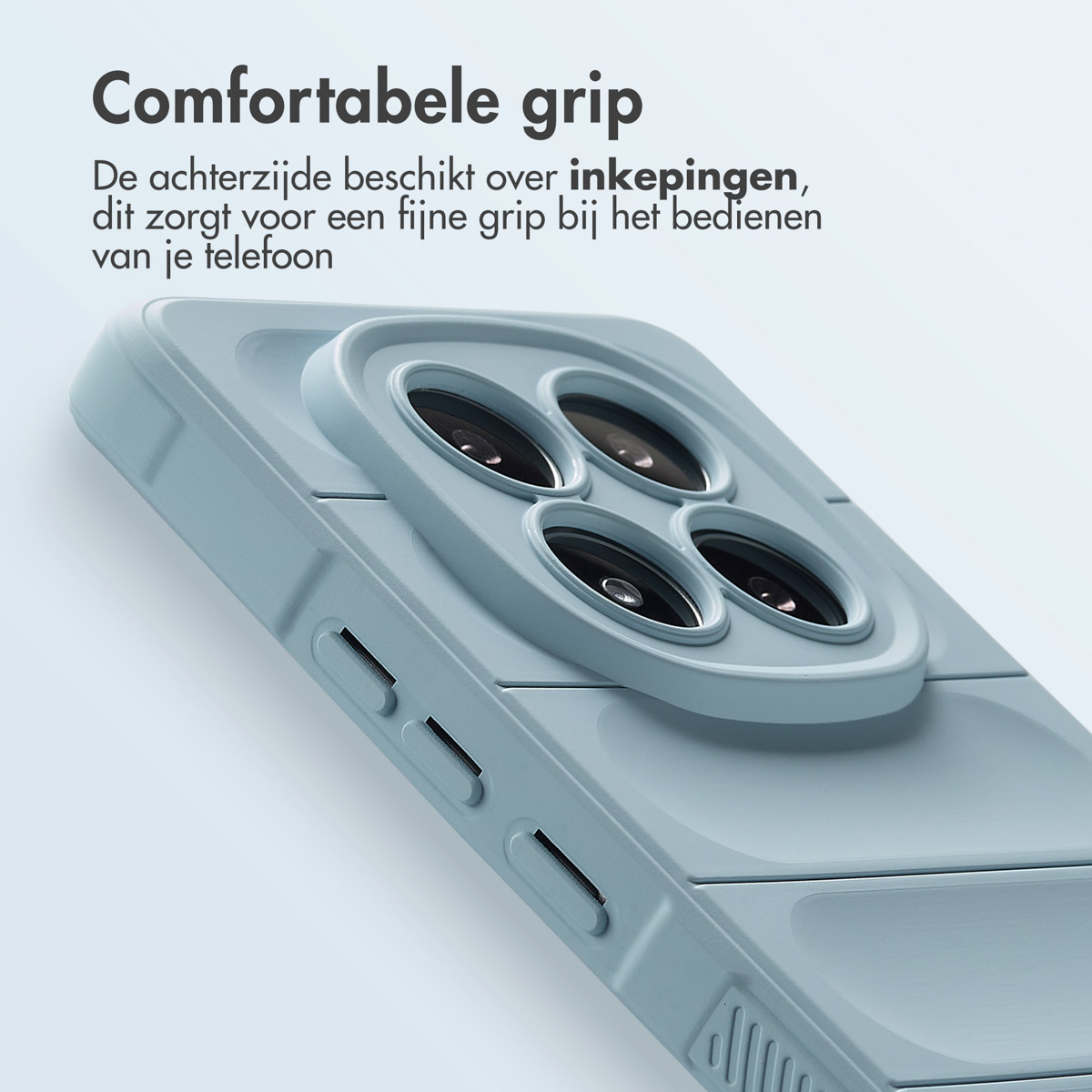 IMOSHION EasyGrip COVER per Xiaomi Redmi Note 14 Pro Plus 5G, Azzurro