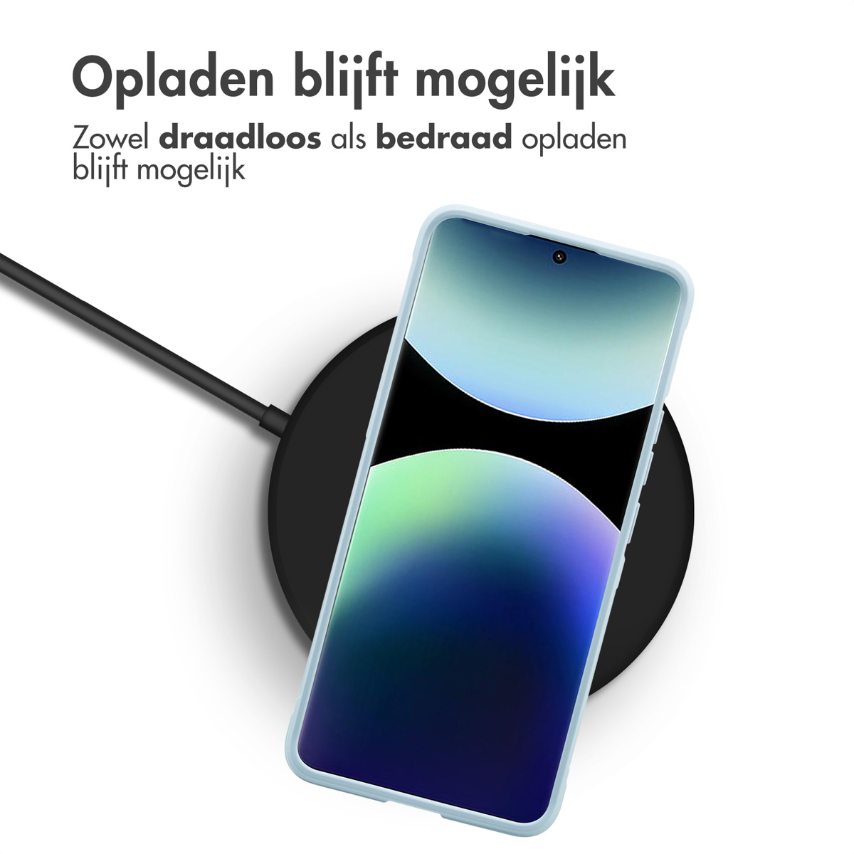 IMOSHION EasyGrip COVER per Xiaomi Redmi Note 14 Pro Plus 5G, Azzurro