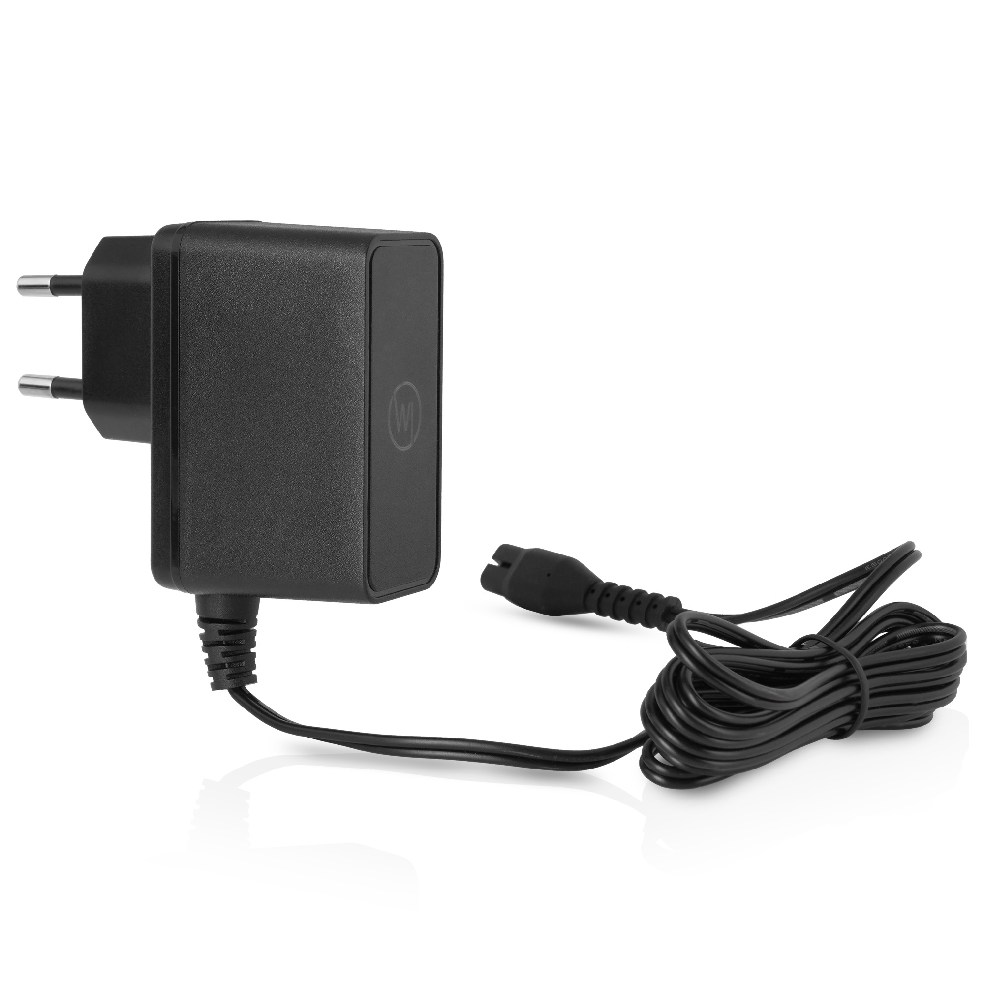 Schwarzes Motorola-Ladegerät mit Kabel und Netzstecker.