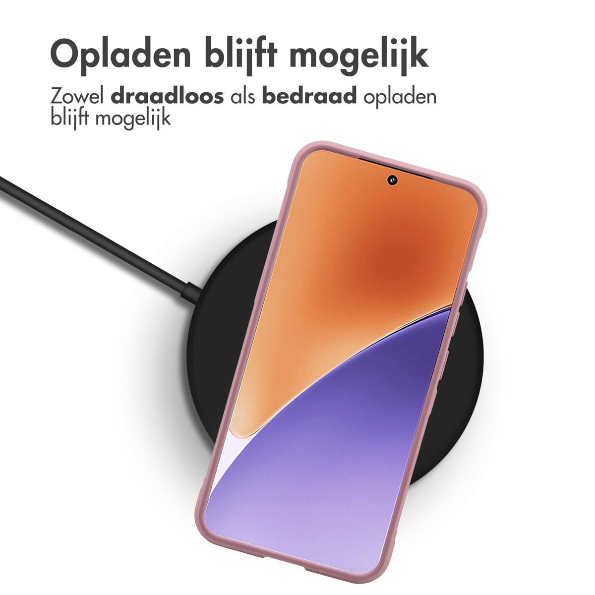 IMOSHION EasyGrip Backcover - Geschikt voor Xiaomi 15 - Telefoonhoesje voor Xiaomi Xiaomi 15 Paars