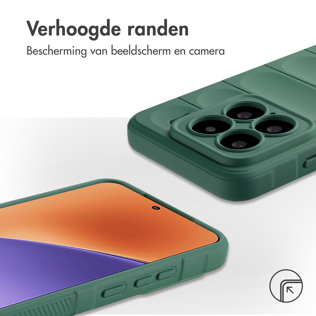 IMOSHION Coque arrière compatible avec Xiaomi 15 Étui de Téléphone voor Xiaomi Xiaomi 15 Vert foncé