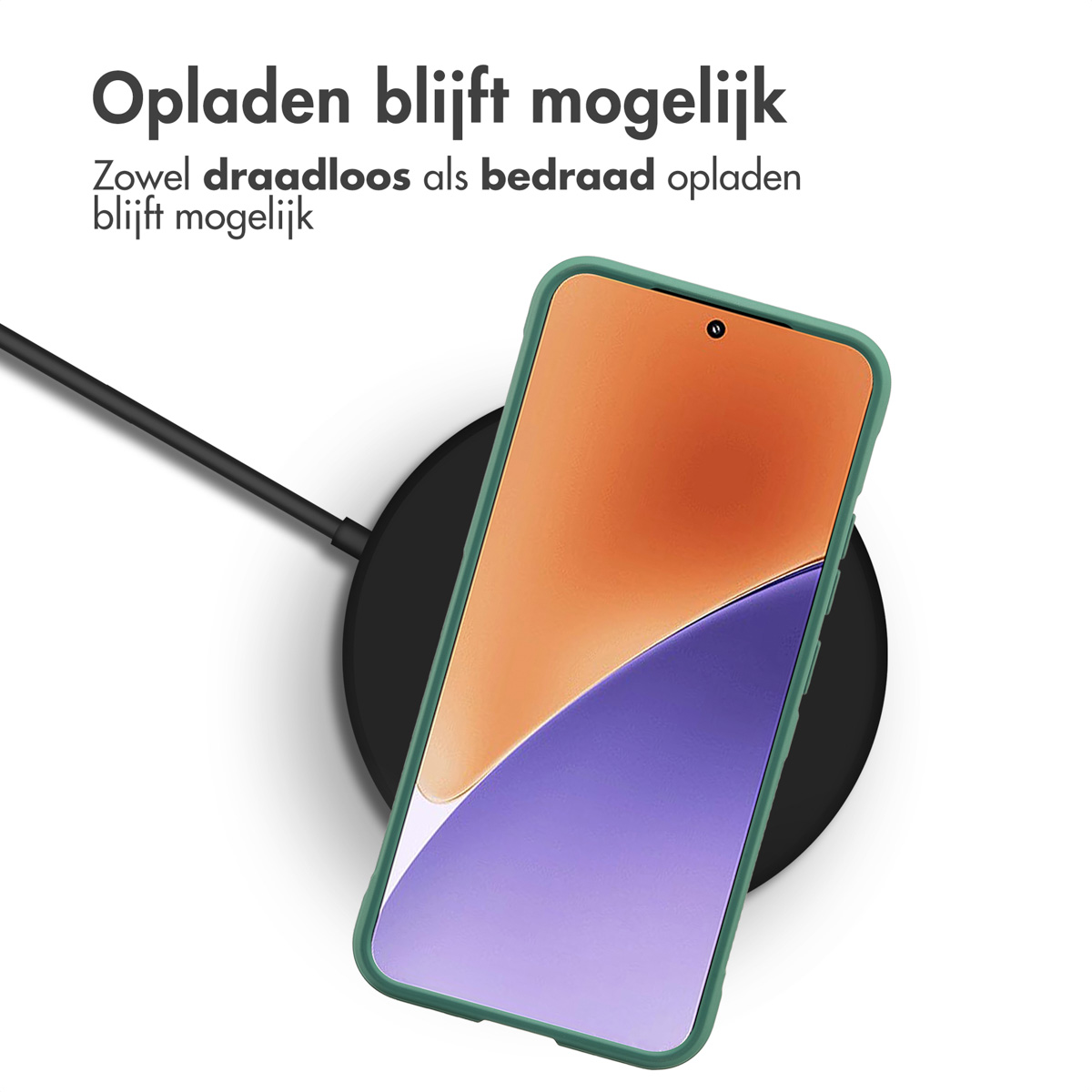 IMOSHION Coque arrière compatible avec Xiaomi 15 Étui de Téléphone voor Xiaomi Xiaomi 15 Vert foncé