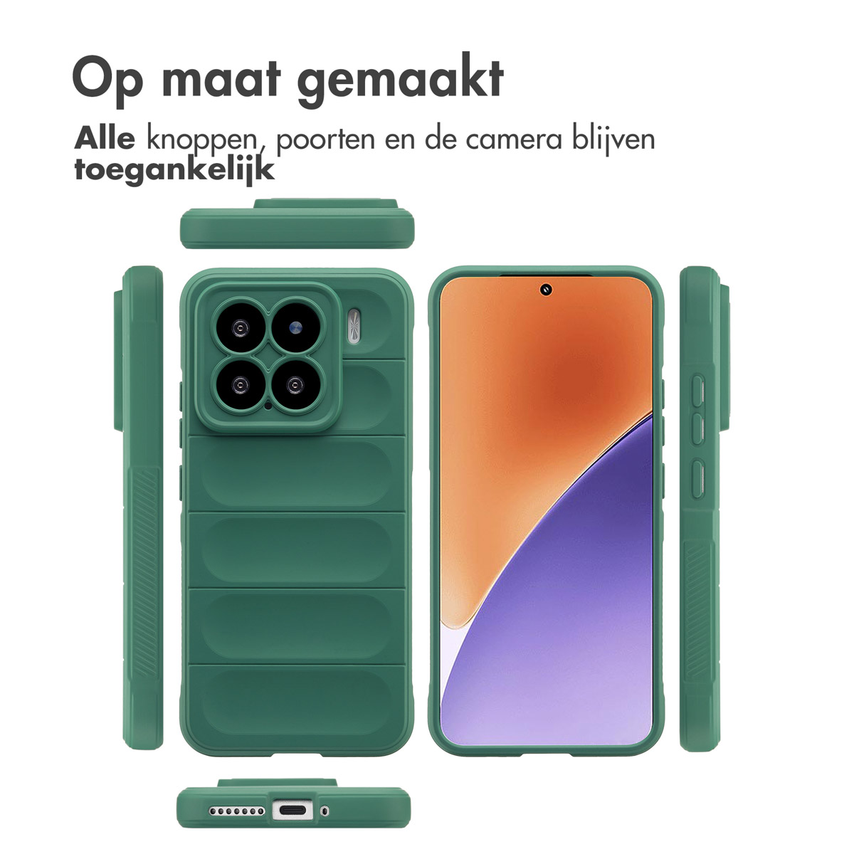 IMOSHION Coque arrière compatible avec Xiaomi 15 Étui de Téléphone voor Xiaomi Xiaomi 15 Vert foncé