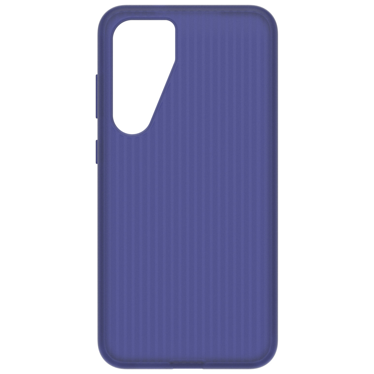 Coque de téléphone violette. Couleur unie avec découpes pour appareil photo et boutons latéraux.