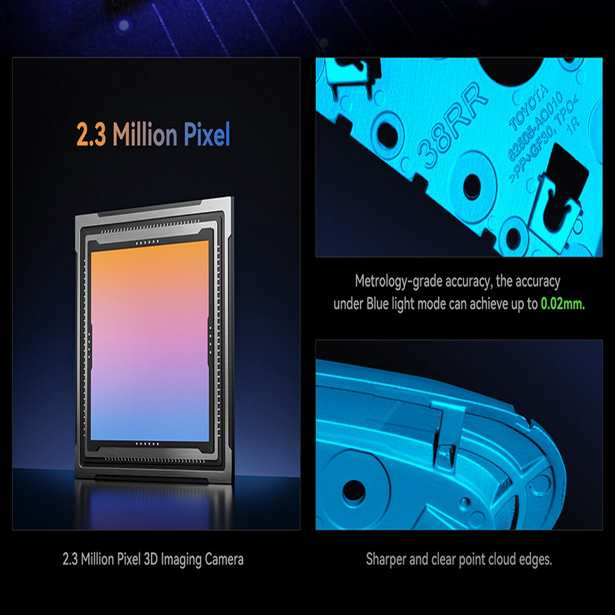 Obraz pokazuje kamerę obrazowania 3D o rozdzielczości 2,3 miliona pikseli.