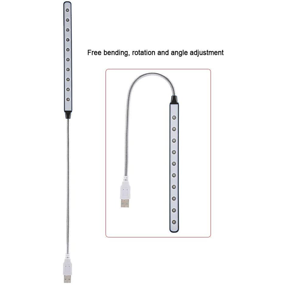 USB-LED-Leiste mit flexiblem Hals und USB-Anschluss.
