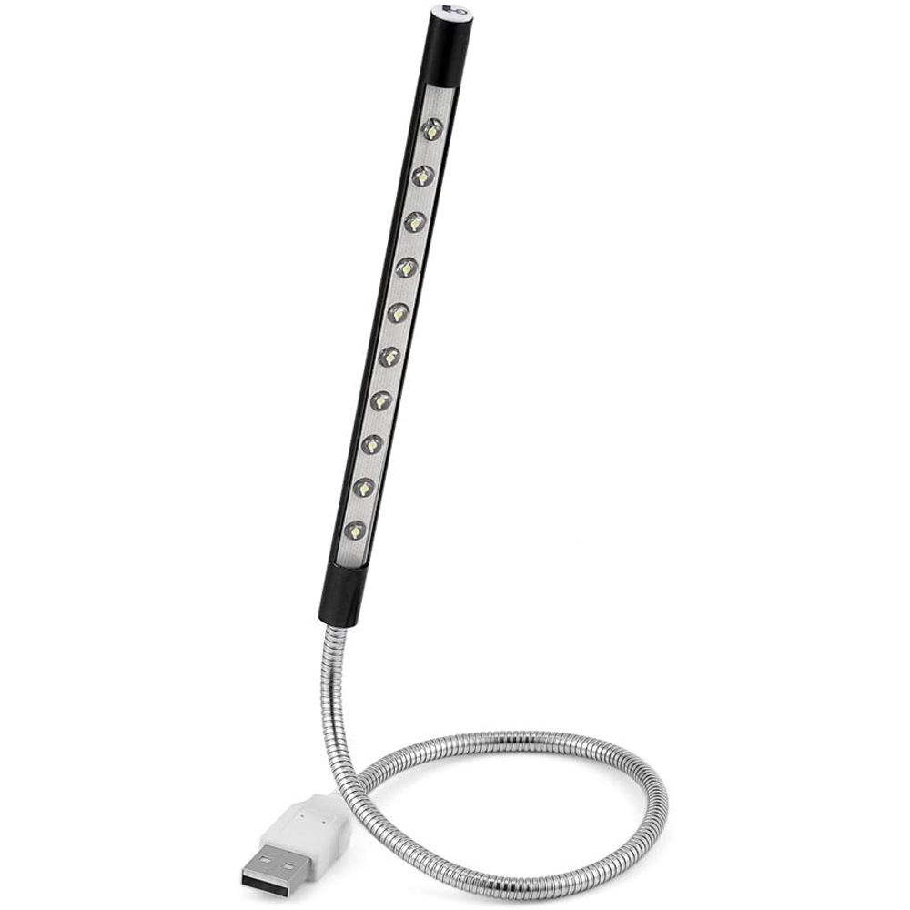 Eine flexible USB-LED-Leuchte mit 10 LED-Leuchten.