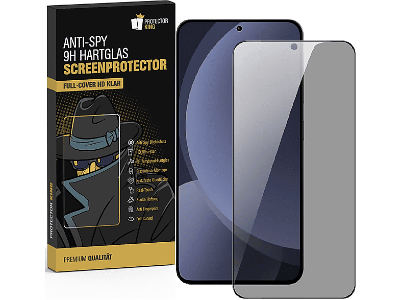 PROTECTORKING 4x Blickschutz 9H Panzerglas Full-Screen Anti-Spy ...