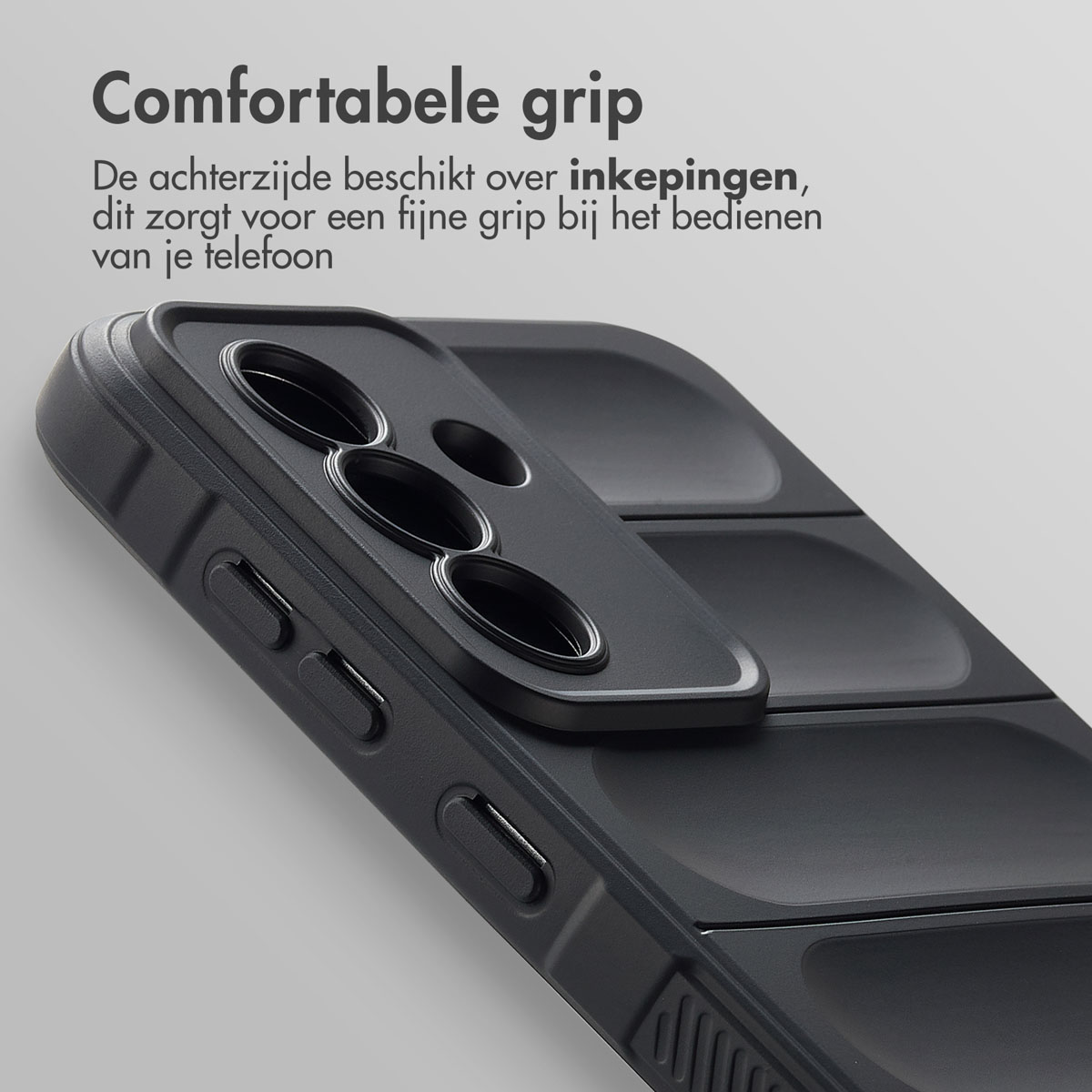 IMOSHION EasyGrip Backcover - Geschikt voor Samsung Galaxy A36 / A56 - Telefoonhoesje voor Samsung Samsung Galaxy A36/Samsung Galaxy A56 (5G) Zwart