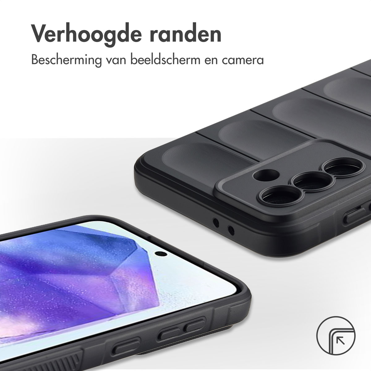 IMOSHION EasyGrip Backcover - Geschikt voor Samsung Galaxy A36 / A56 - Telefoonhoesje voor Samsung Samsung Galaxy A36/Samsung Galaxy A56 (5G) Zwart