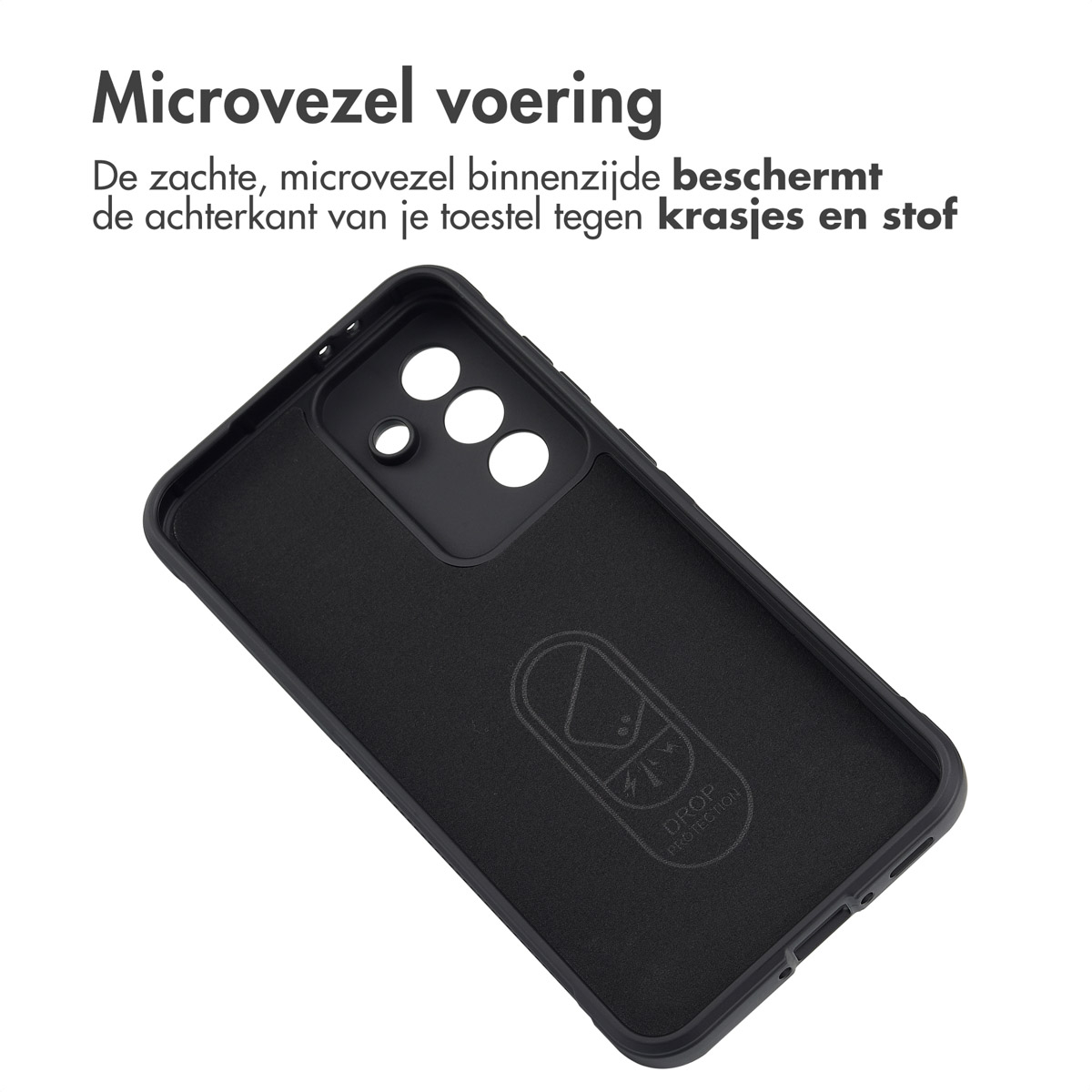 IMOSHION EasyGrip Backcover - Geschikt voor Samsung Galaxy A36 / A56 - Telefoonhoesje voor Samsung Samsung Galaxy A36/Samsung Galaxy A56 (5G) Zwart
