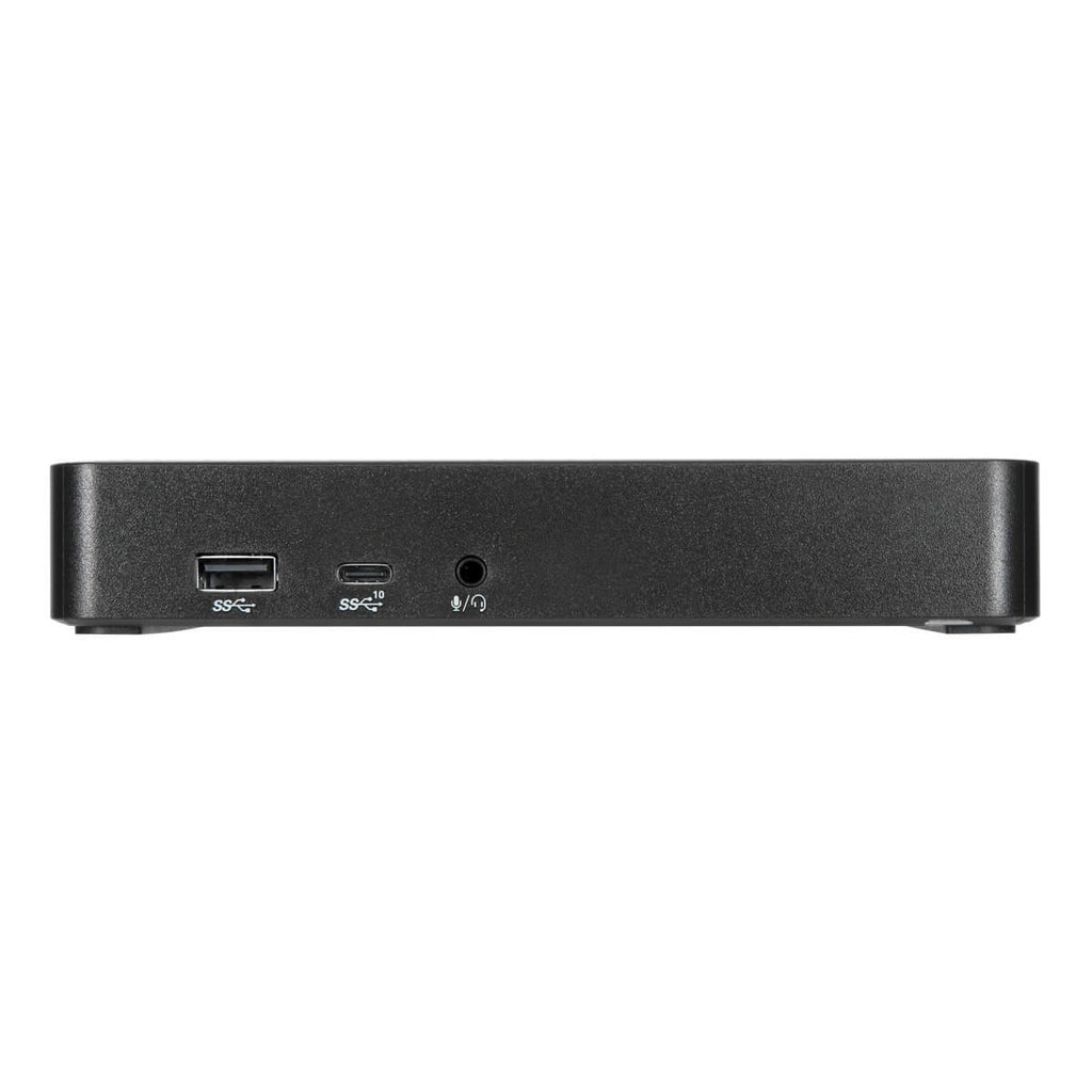 Un dispositivo nero con porte USB e ingresso audio. Include simboli SS e S9.