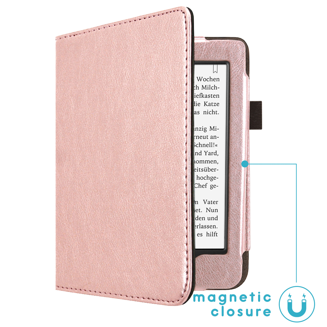 IMOSHION Coque folio compatible avec Tolino Page 2 Housse 6 pouces Rose dorée