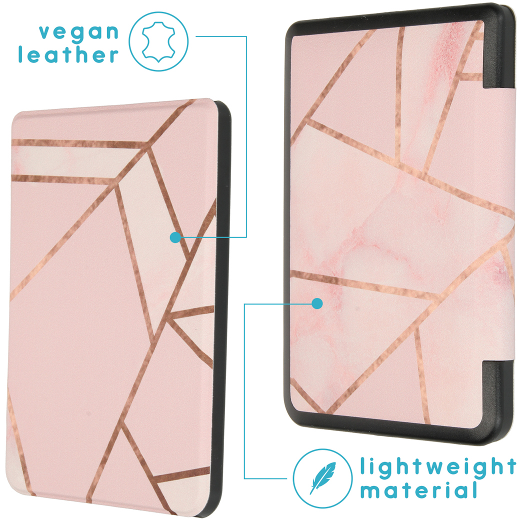IMOSHION Design Sleepcover Bookcase zonder stand geschikt voor Tolino Page 2 Tablethoes 6 inch Roze