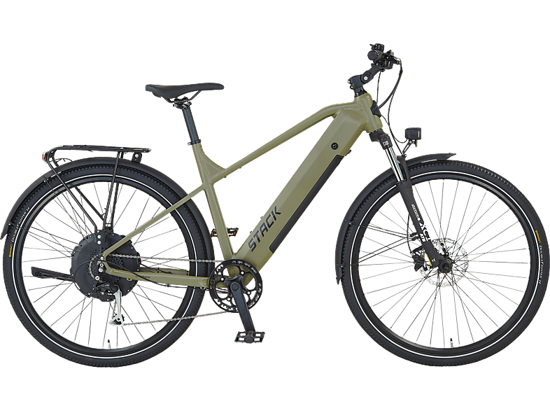 PROPHETE STACK 2.0 Trekkingrad (Laufradgröße: 29 Zoll, Rahmenhöhe: 52 cm, Erwachsene-Rad, 480 Wh, Moosgrau matt)