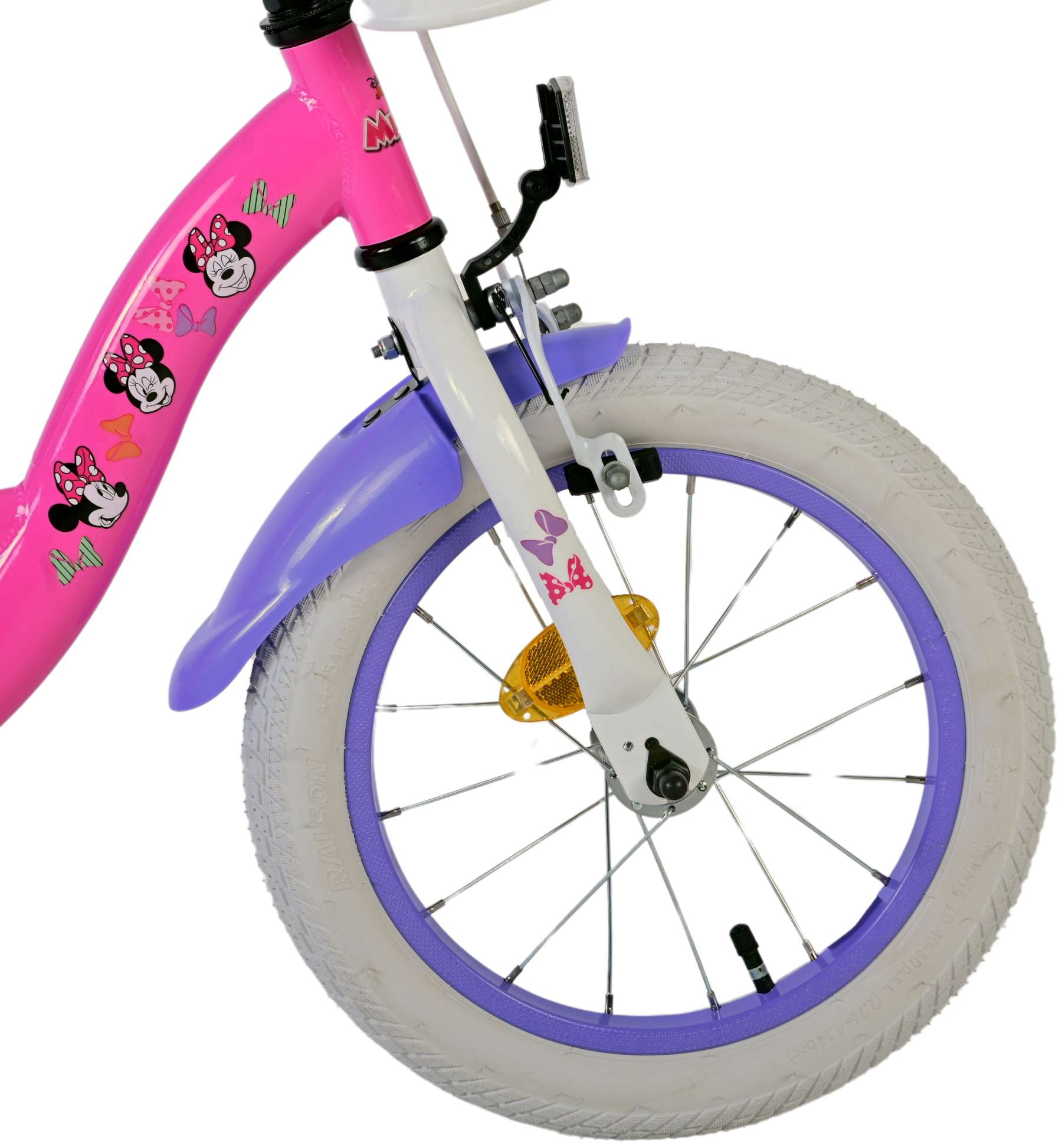 VOLARE Kinderfahrrad 14 Zoll - Minnie Mouse Design Für Kleine Fahrerinnen
