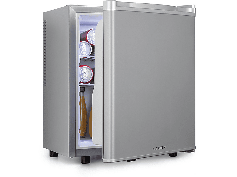 KLARSTEIN Happy Hour 45 Weinkühlschrank (C, 52 cm hoch, Silber)