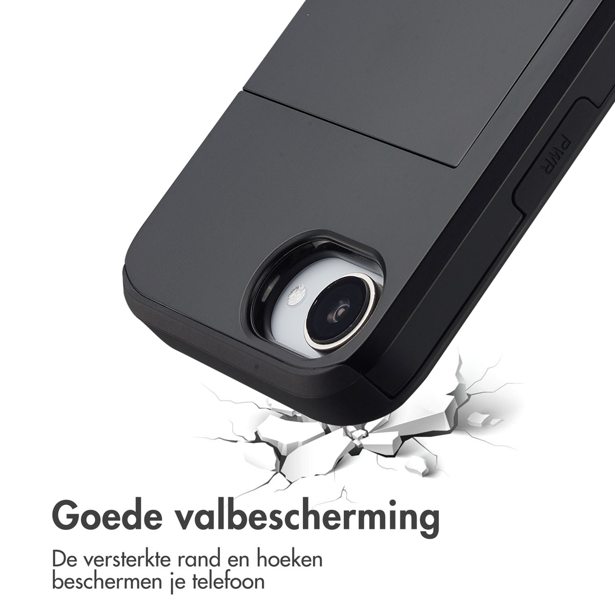 IMOSHION Backmet Pasjeshouder Custodia per Apple iPhone 16e/iPhone 17e, Nero