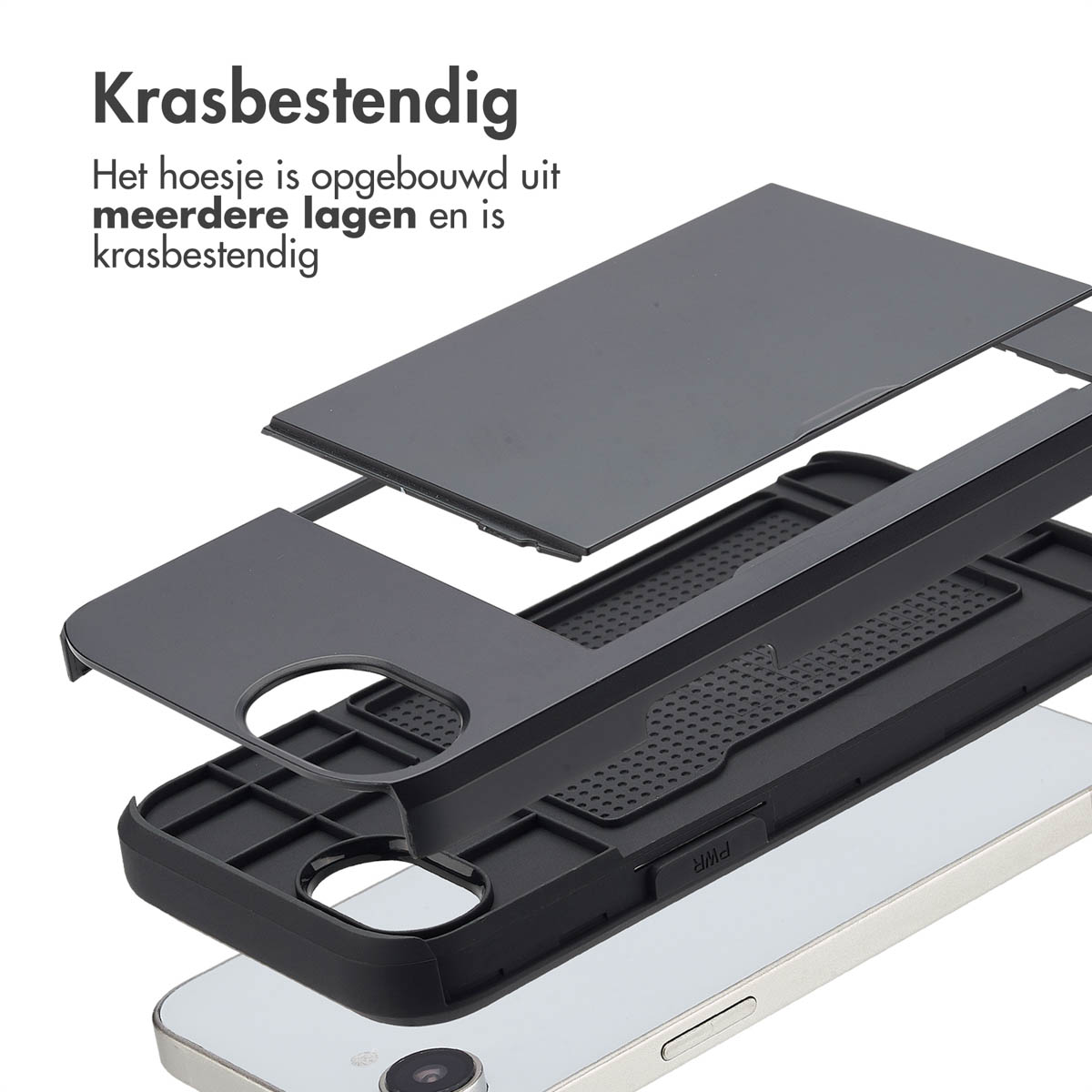 IMOSHION Backmet Pasjeshouder Custodia per Apple iPhone 16e/iPhone 17e, Nero