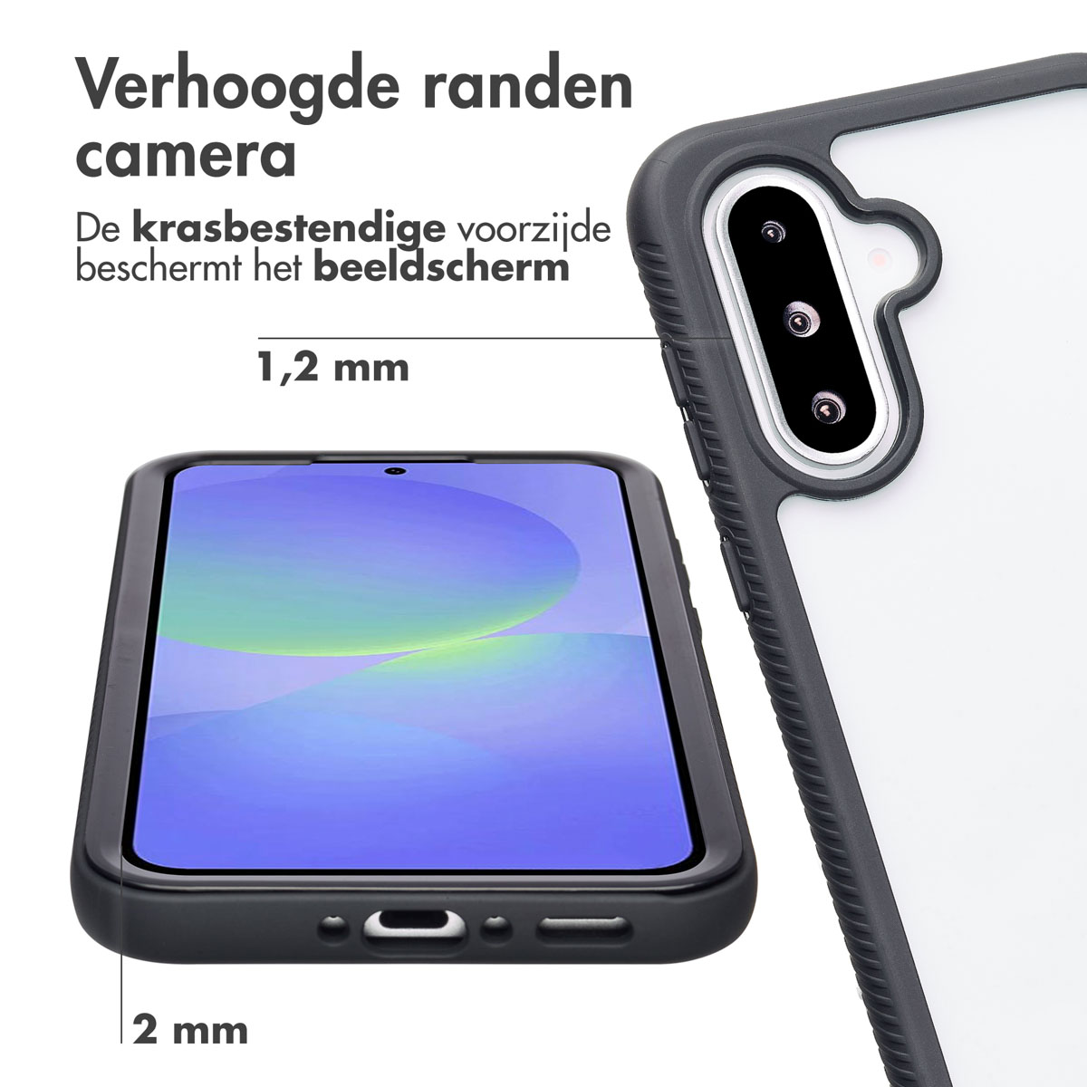 IMOSHION 360° Full Protective Case - Geschikt voor Samsung Galaxy A36 - Telefoonhoesje Zwart