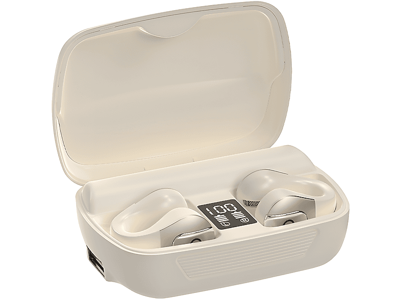 Tulbeys Offene Ohrhörer E62 - Bluetooth 5.4, Clip-Design, Bis Zu 5h Laufzeit, IPX5 Wasserdicht, Roségold