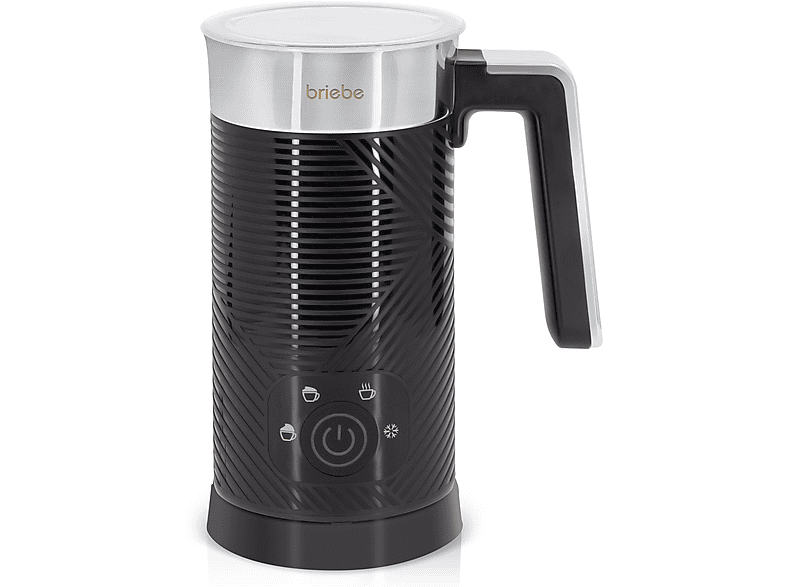 BRIEBE MF1172BLK Milchaufschäumer, Schwarz, 300 ml