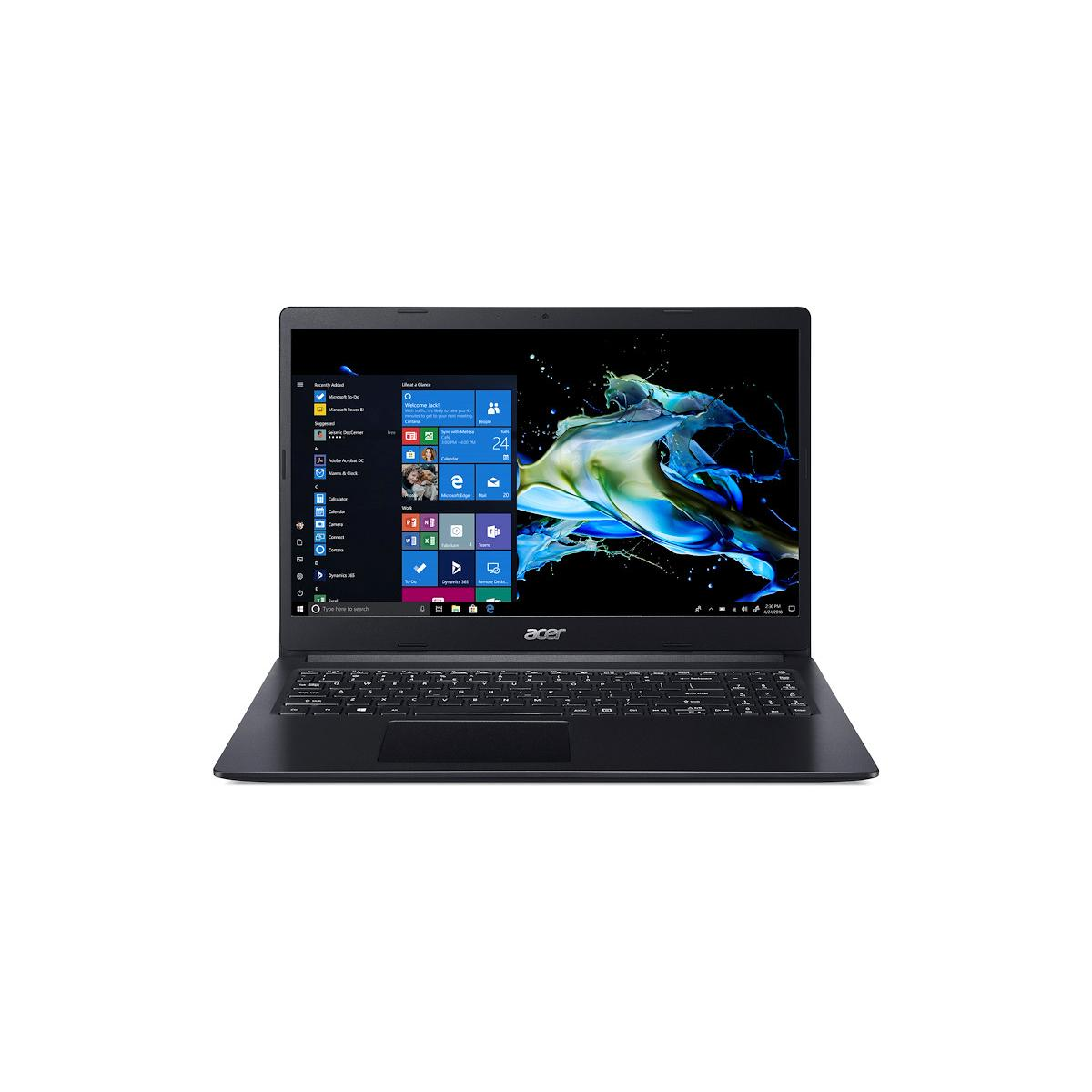 Il laptop Acer nero mostra un desktop con varie icone di applicazioni.