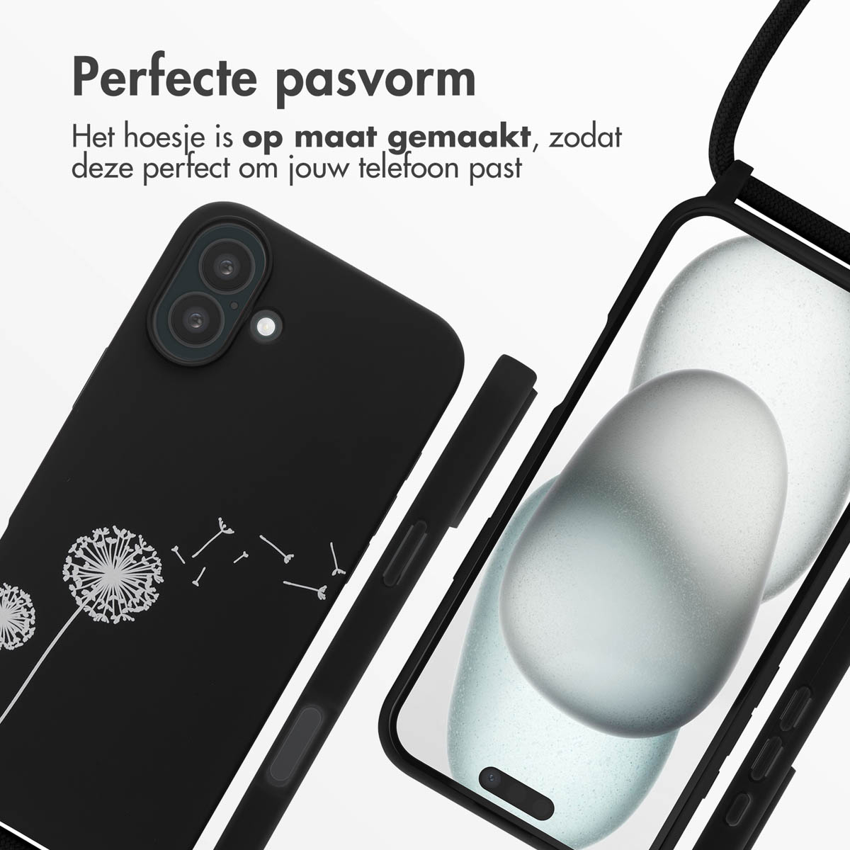 IMOSHION in Silicone di Design con cordino Cover per Apple iPhone 16 Plus, Multicolore