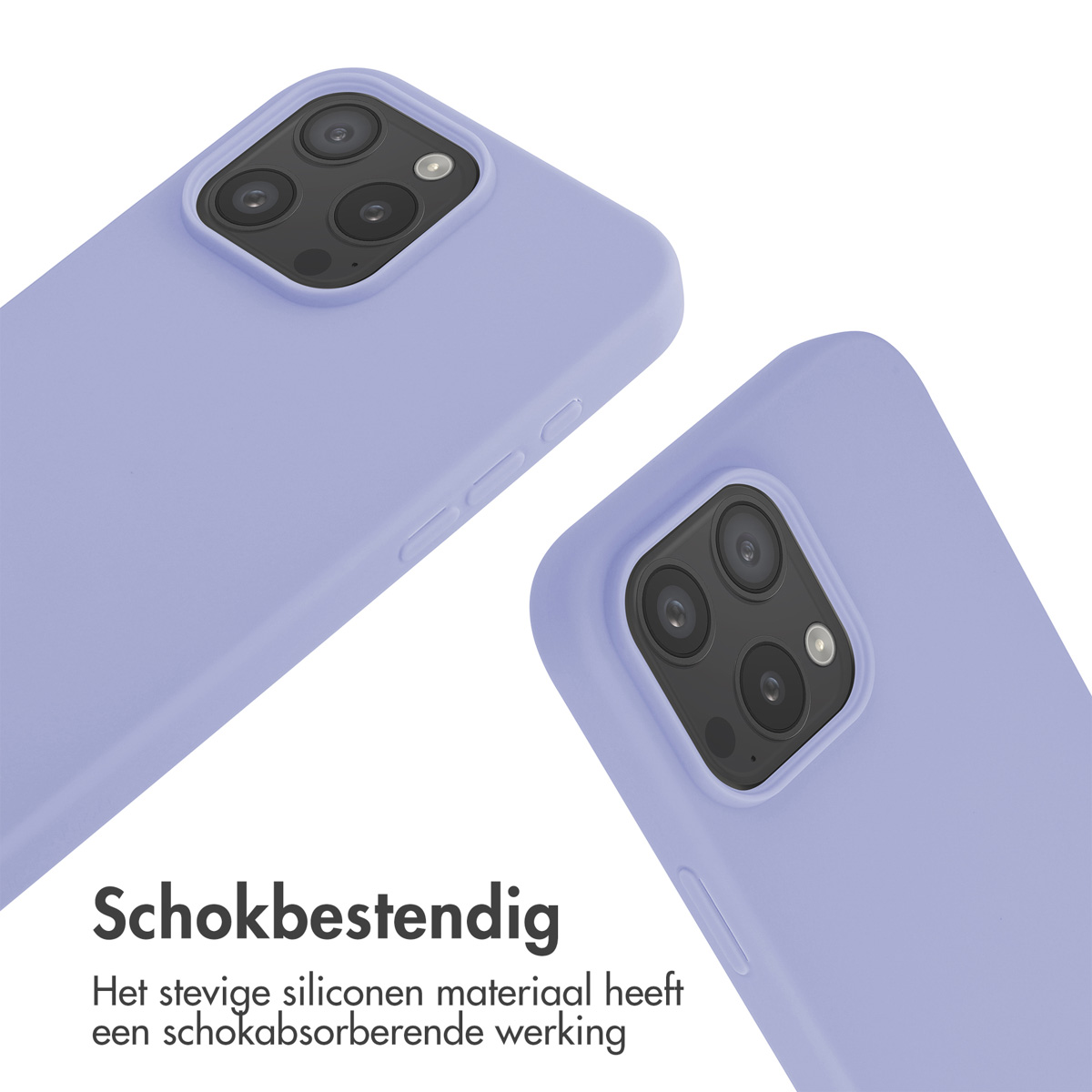 IMOSHION Siliconen hoesje met koord geschikt voor Apple iPhone 16 Pro Max Phone case for Apple iPhone 16 Pro Max Purple