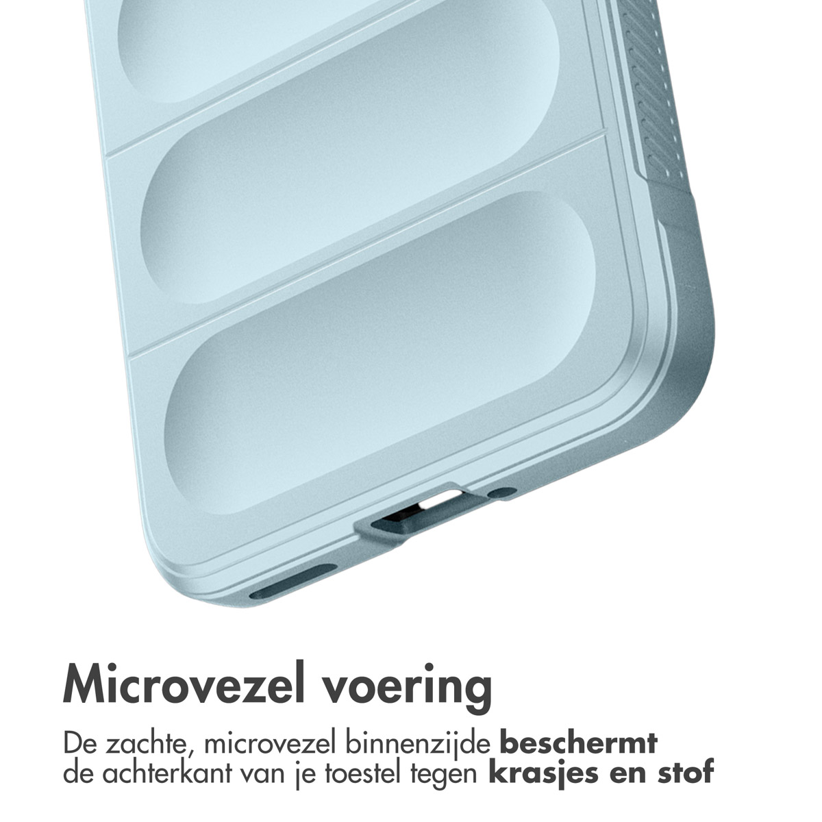 IMOSHION EasyGrip Backcover - Geschikt voor Oppo Reno 12 Pro - Telefoonhoesje voor Oppo Oppo Reno 12 Pro Lichtblauw
