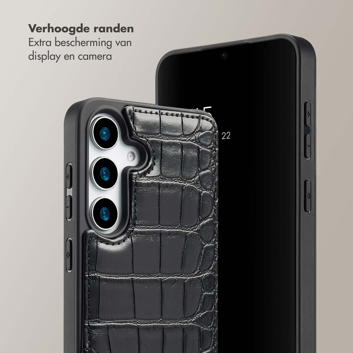 SELENCIA Coque avec lanière compatible avec Samsung Galaxy S25 Étui de Téléphone voor Samsung Samsung Galaxy S25 Noir