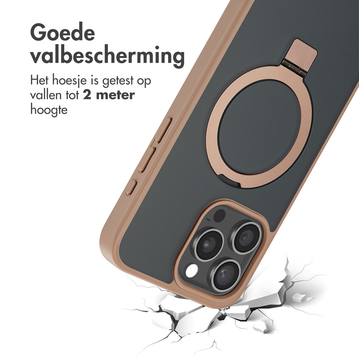 ACCEZZ SH00081233 CUSTODIA per Apple iPhone 15 Pro Max, Marrone