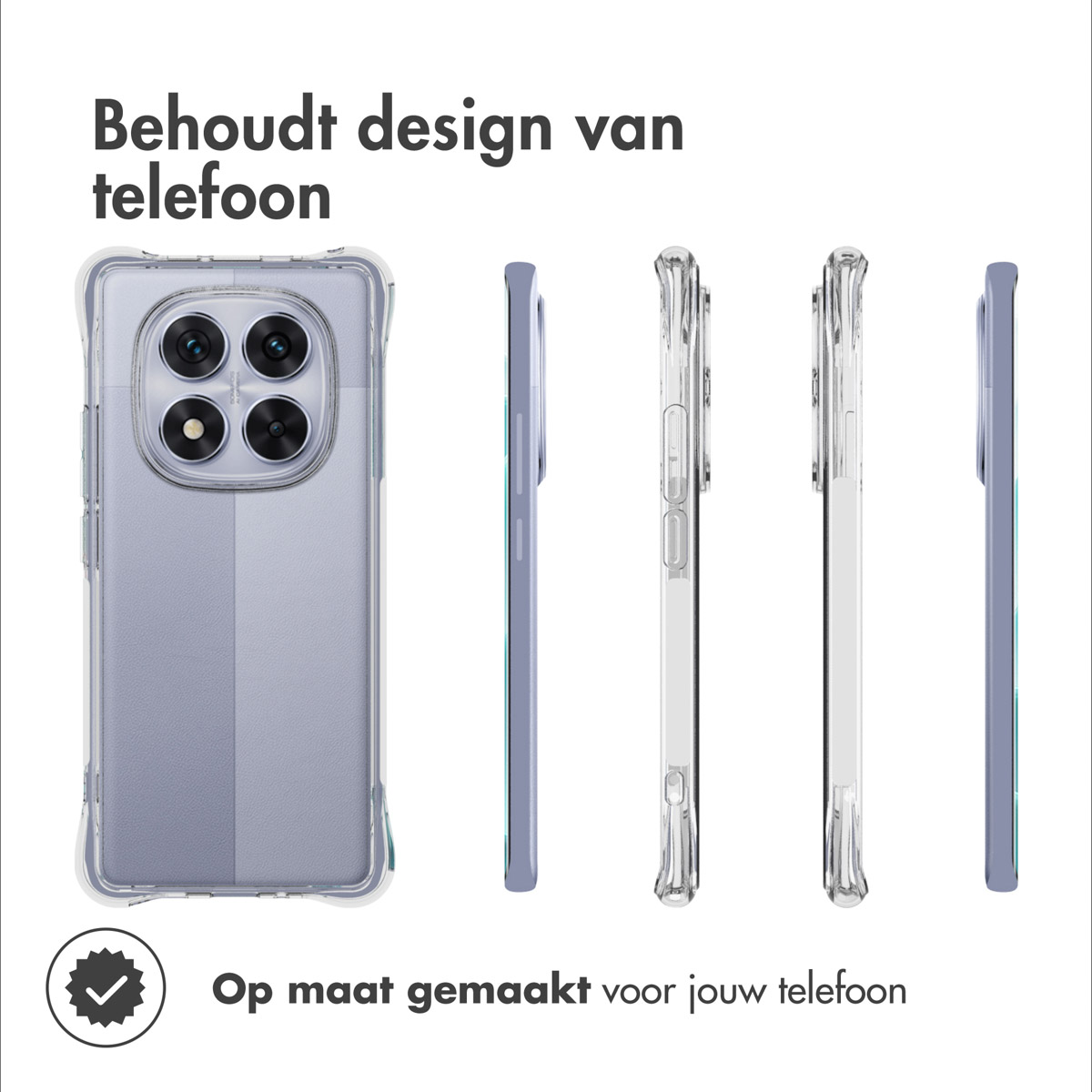 IMOSHION Shockproof Case - Geschikt voor Xiaomi Redmi Note 14 Pro (4G) - Telefoonhoesje Transparant