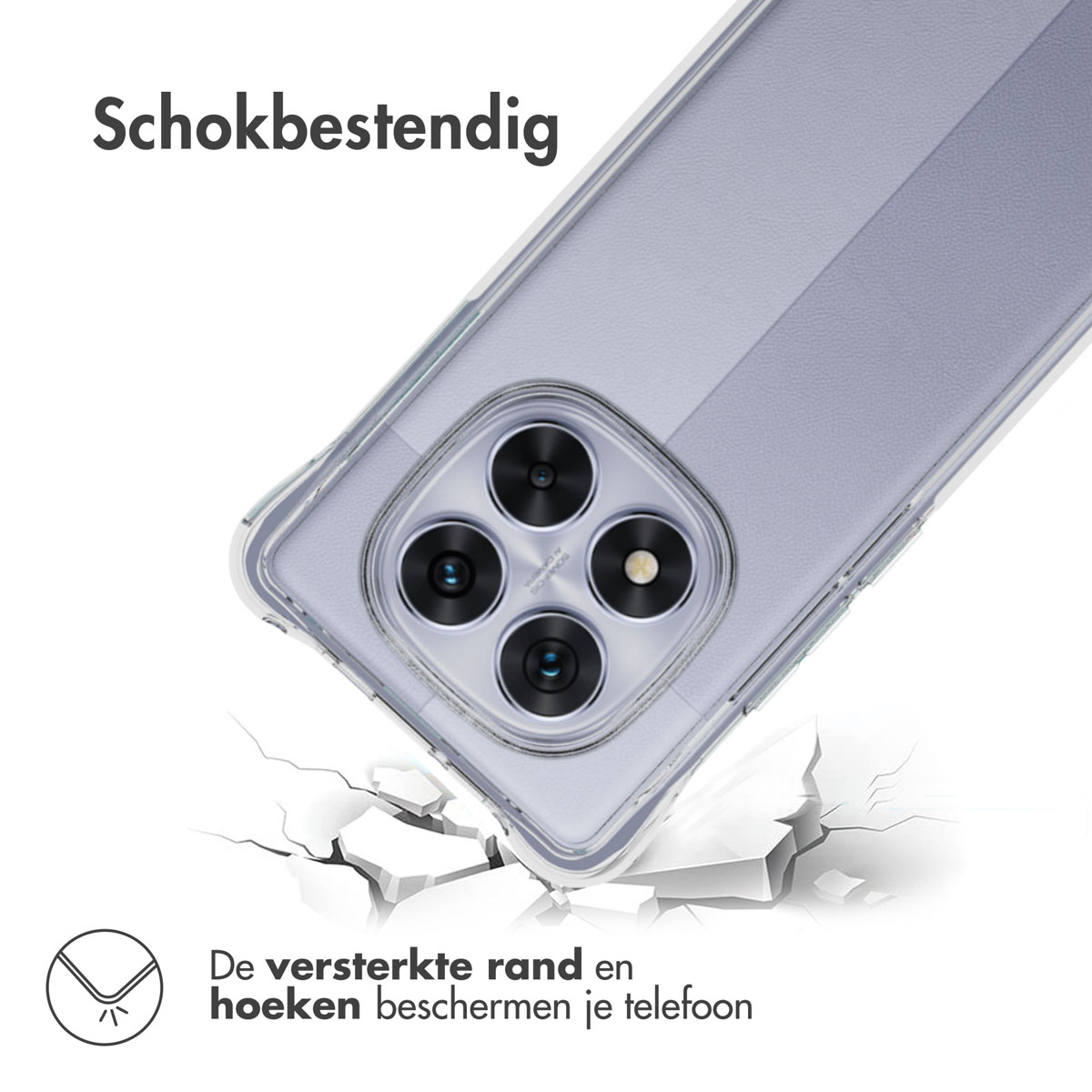 IMOSHION Shockproof Case - Geschikt voor Xiaomi Redmi Note 14 Pro (4G) - Telefoonhoesje Transparant