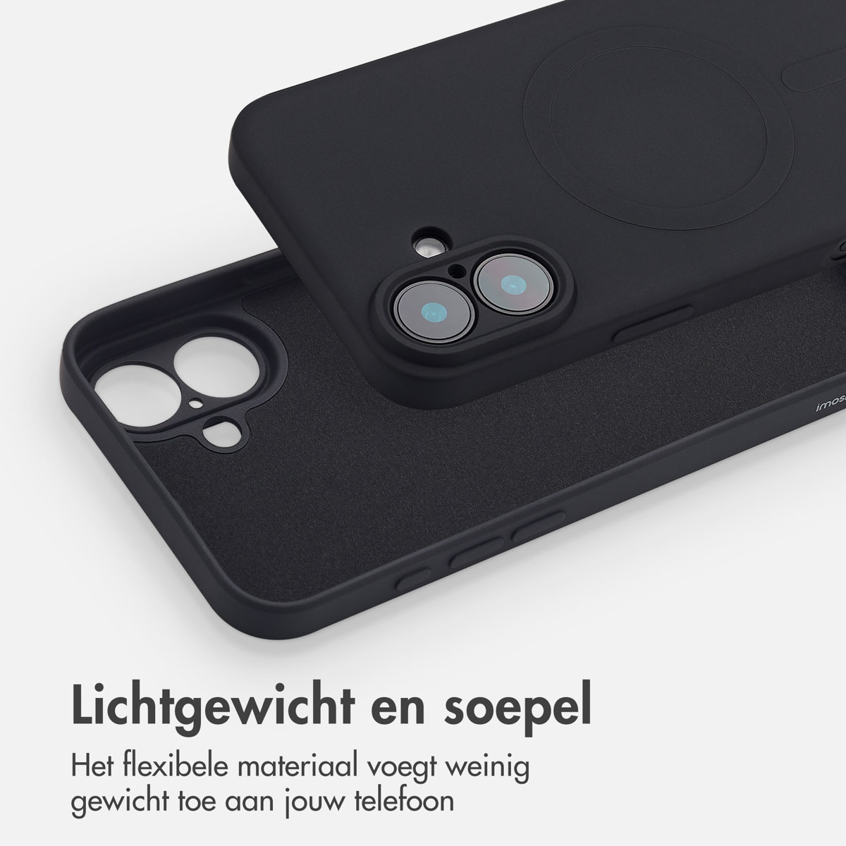 IMOSHION Coque colorée compatible avec iPhone 16 Plus Étui de Téléphone voor Apple iPhone 16 Plus Noir