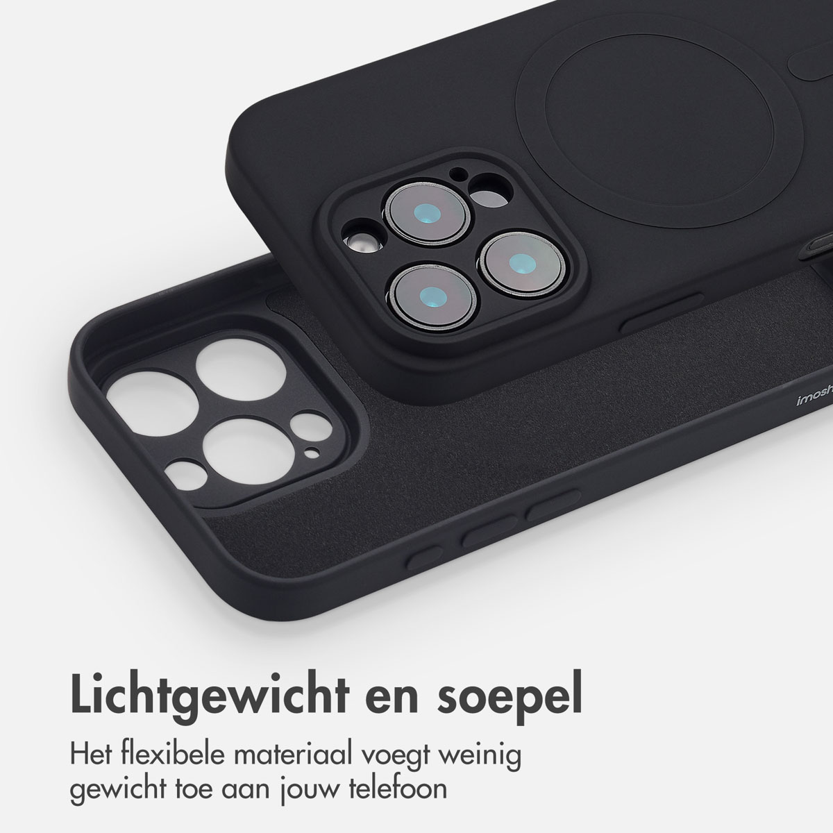IMOSHION Backcover metallo Cover per Apple iPhone 16 Pro, Nero