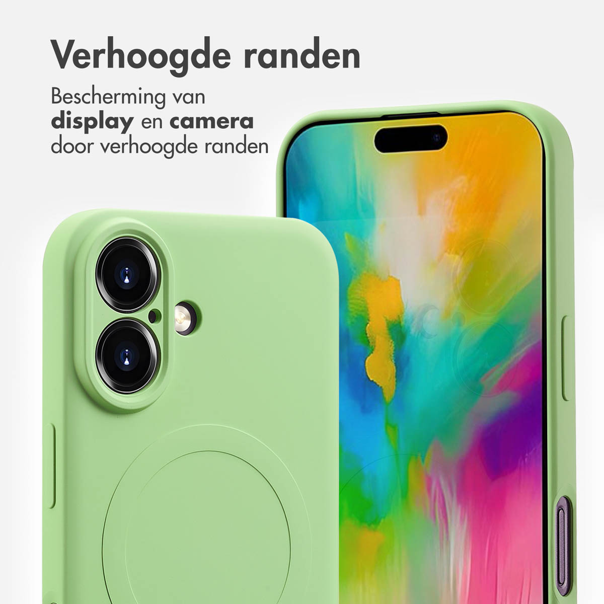 IMOSHION Coque colorée compatible avec iPhone 16 Étui de Téléphone voor Apple iPhone 16 Vert