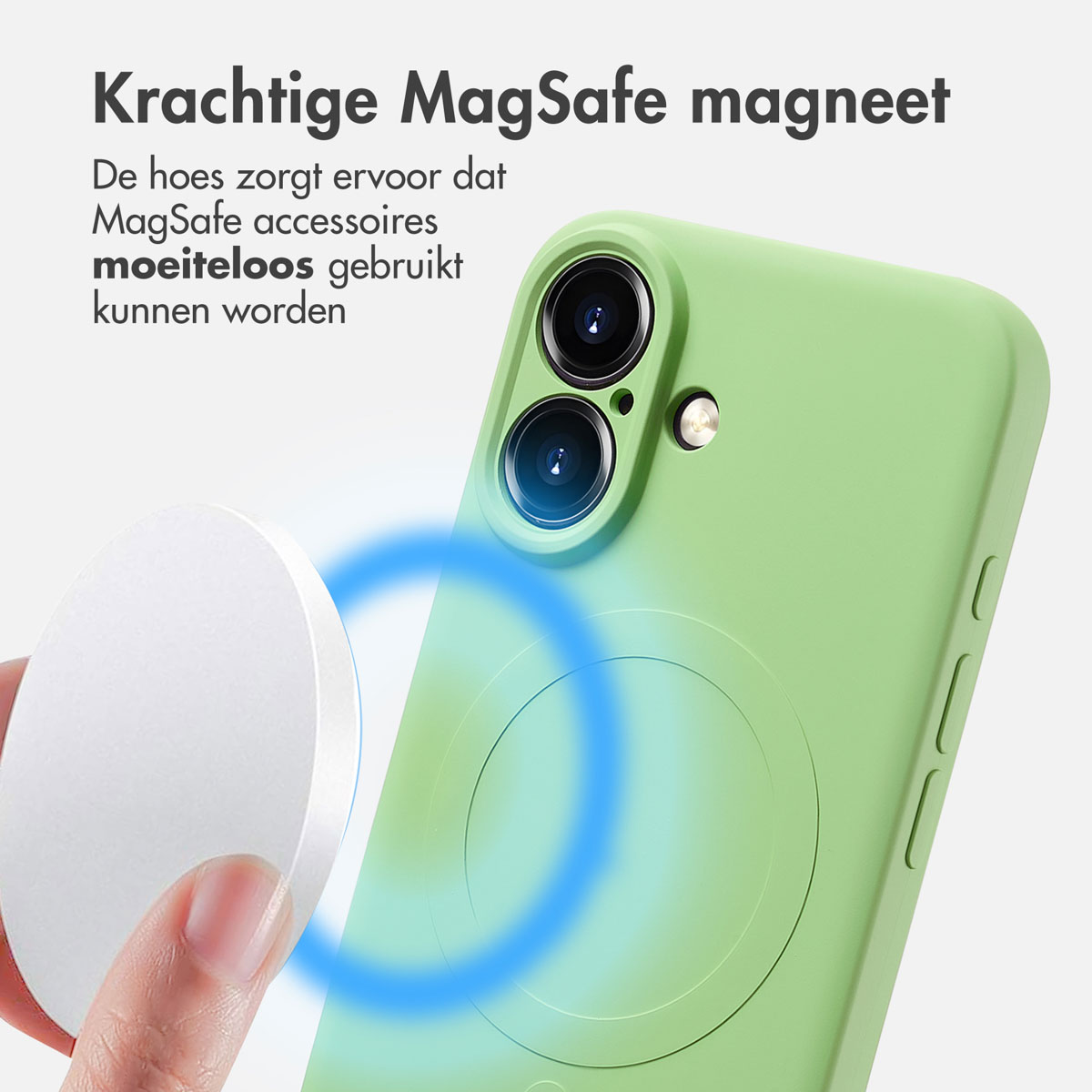IMOSHION Coque colorée compatible avec iPhone 16 Étui de Téléphone voor Apple iPhone 16 Vert